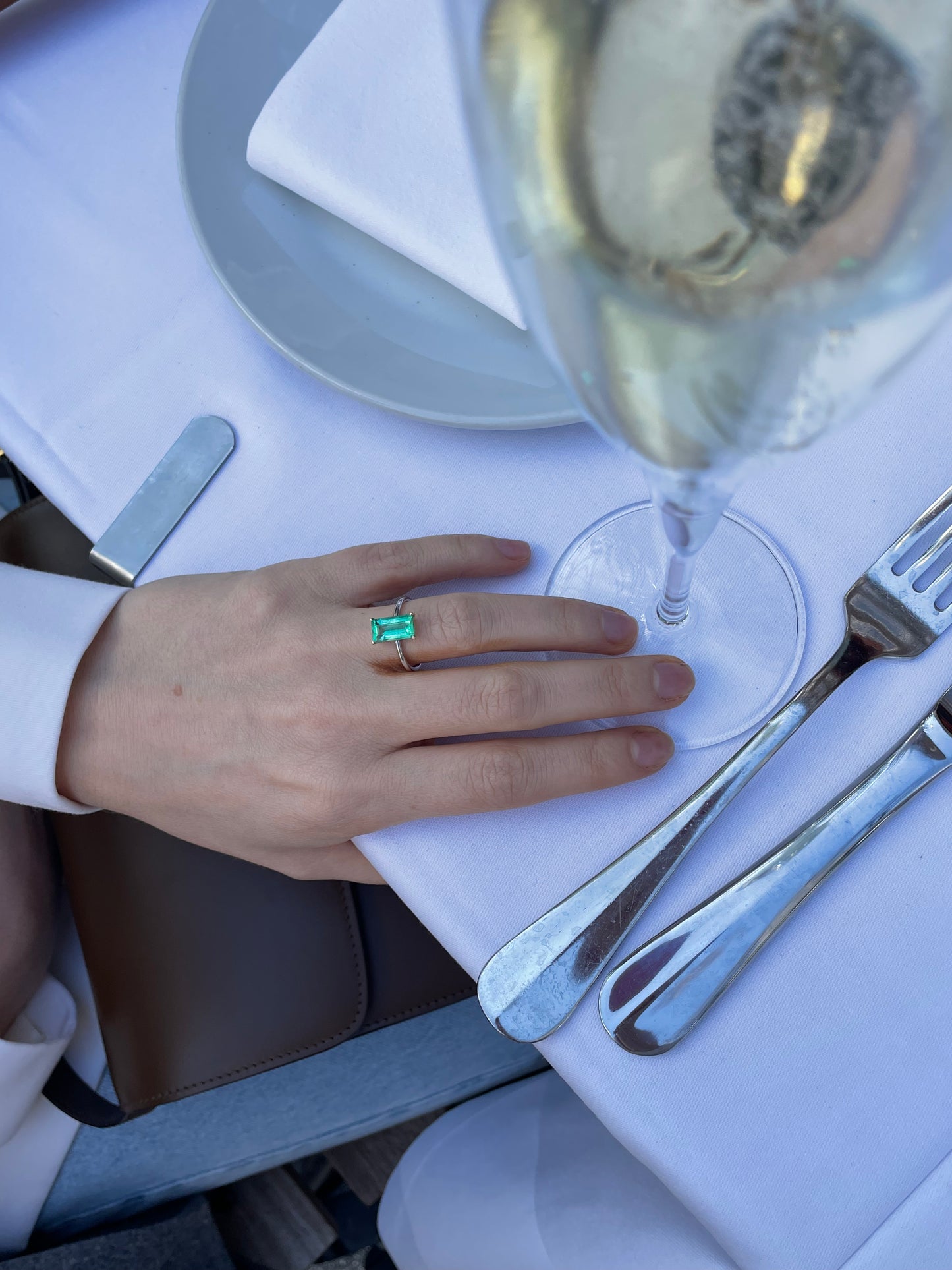 Emerald Pinkie Ring