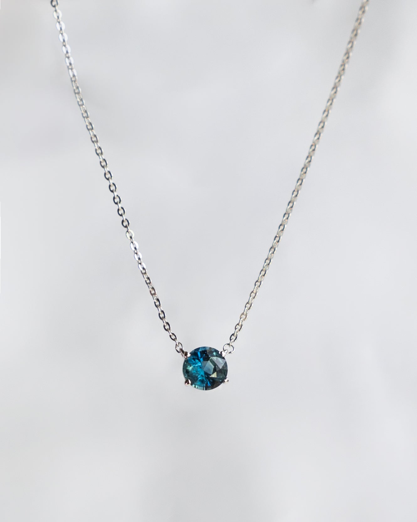 Signature Pendant with Diamond, Sapphire, Tourmaline or Ruby